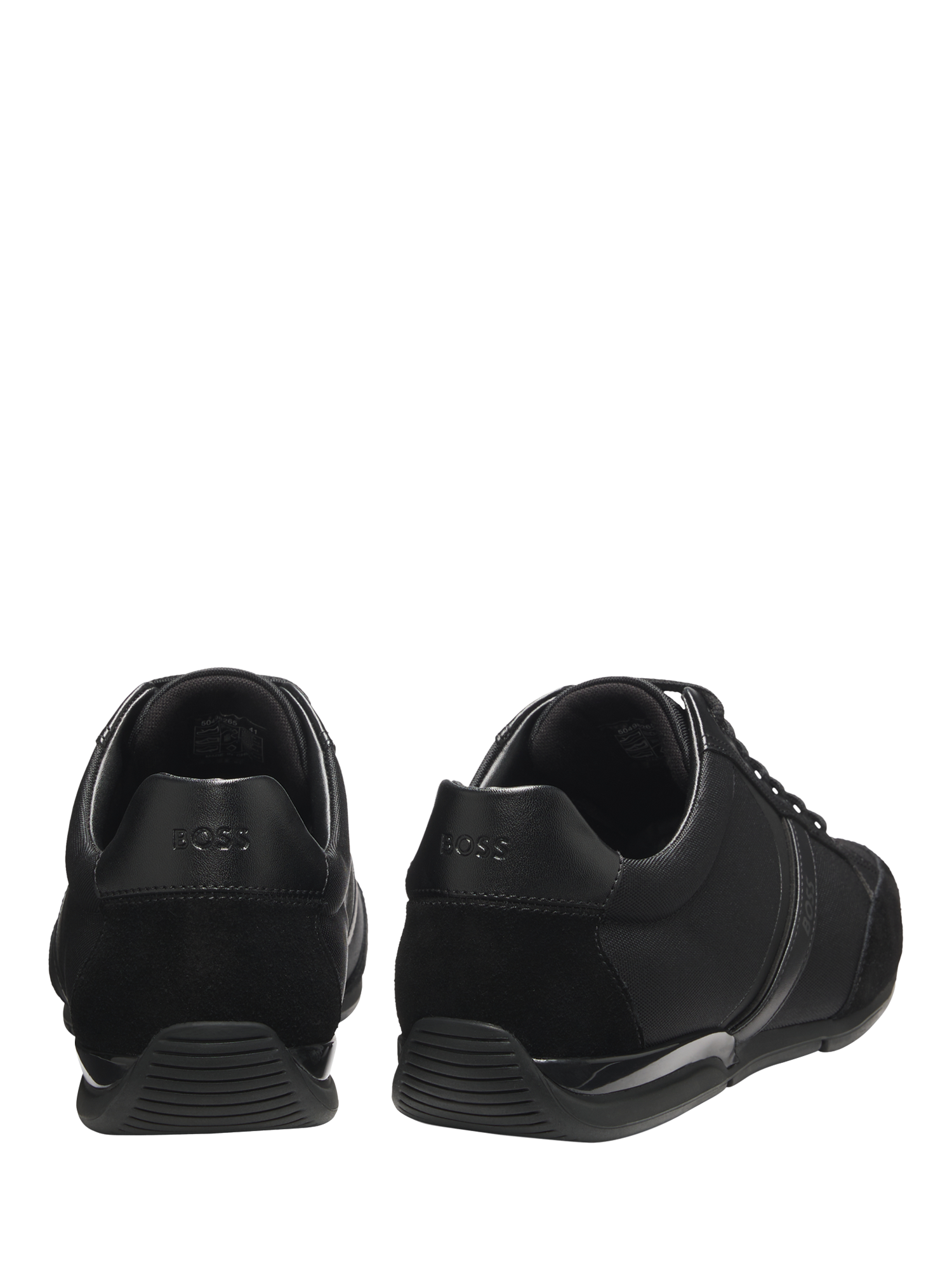 Product image 3 of 5, which shows BOSS Lace-Up Trainers, Black, 7