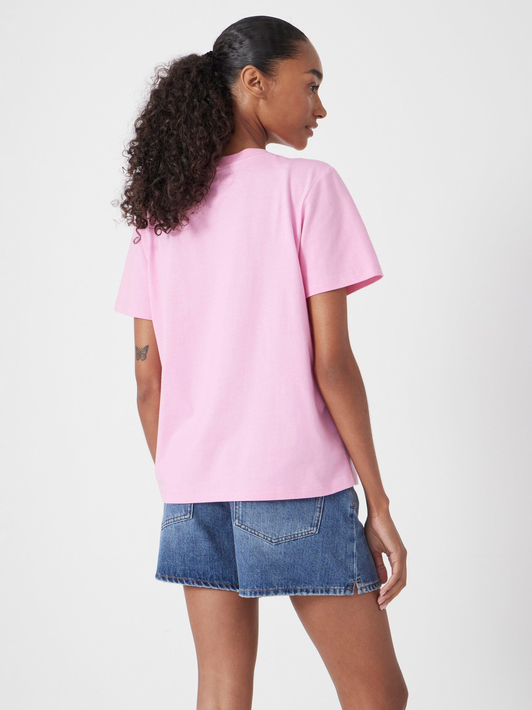 Product image 3 of 5, which shows HUSH Rosie Le Soleil T-Shirt, Soft Pink, L-XL