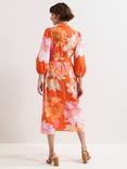 Phase Eight Kristina Floral Midi Dress, Orange
