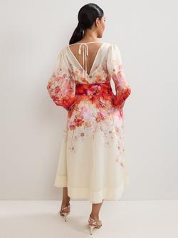 Phase Eight Petite Jaslyn Floral Midi Dress containing TENCEL™ Lyocell - view 2, Multi