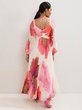 Phase Eight Petite Reanna Floral Maxi Dress, Ivory/Multi