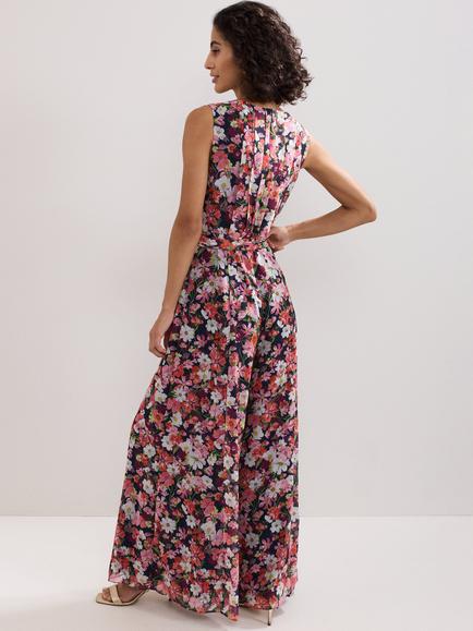Phase Eight Janine Petite Floral Sleeveless Wide Leg Jumpsuit - view 2, Multi