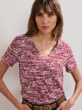 Phase Eight Alice V-Neck Spotty Print Cotton Top