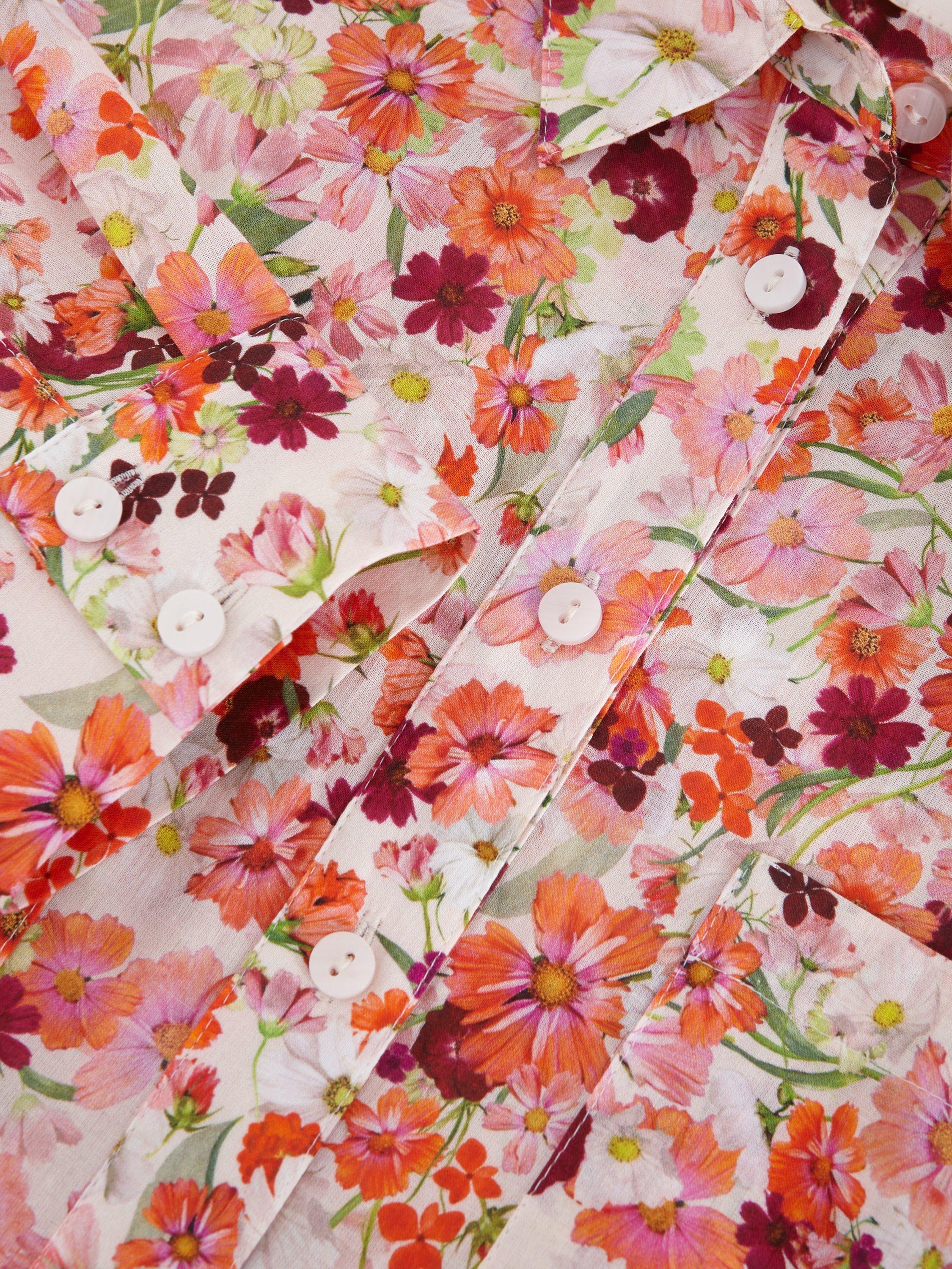 Product image 6 of 7, which shows Phase Eight Maddelena Floral Shirt, Multi, 8