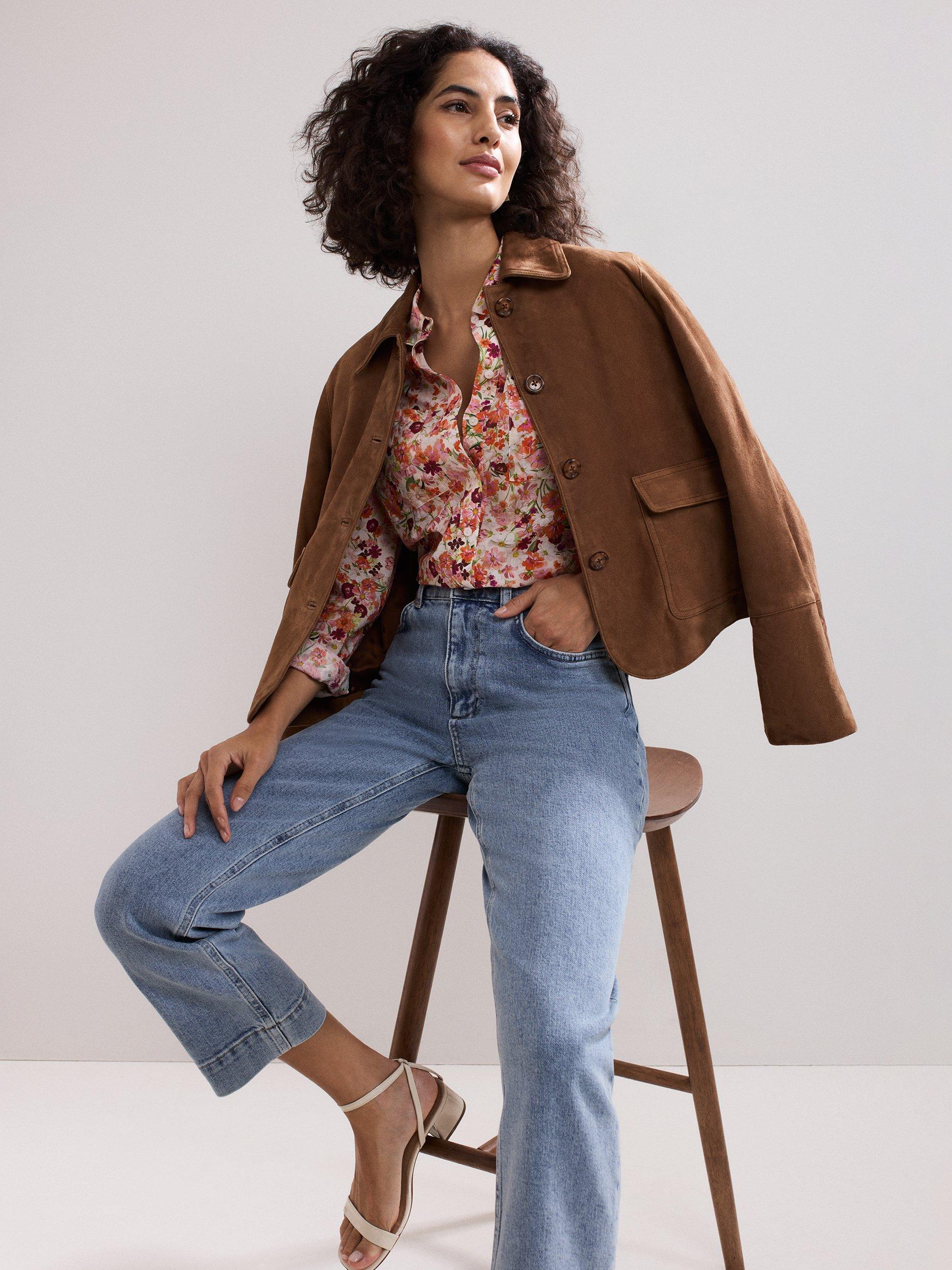 Product image 7 of 7, which shows Phase Eight Maddelena Floral Shirt, Multi, 8