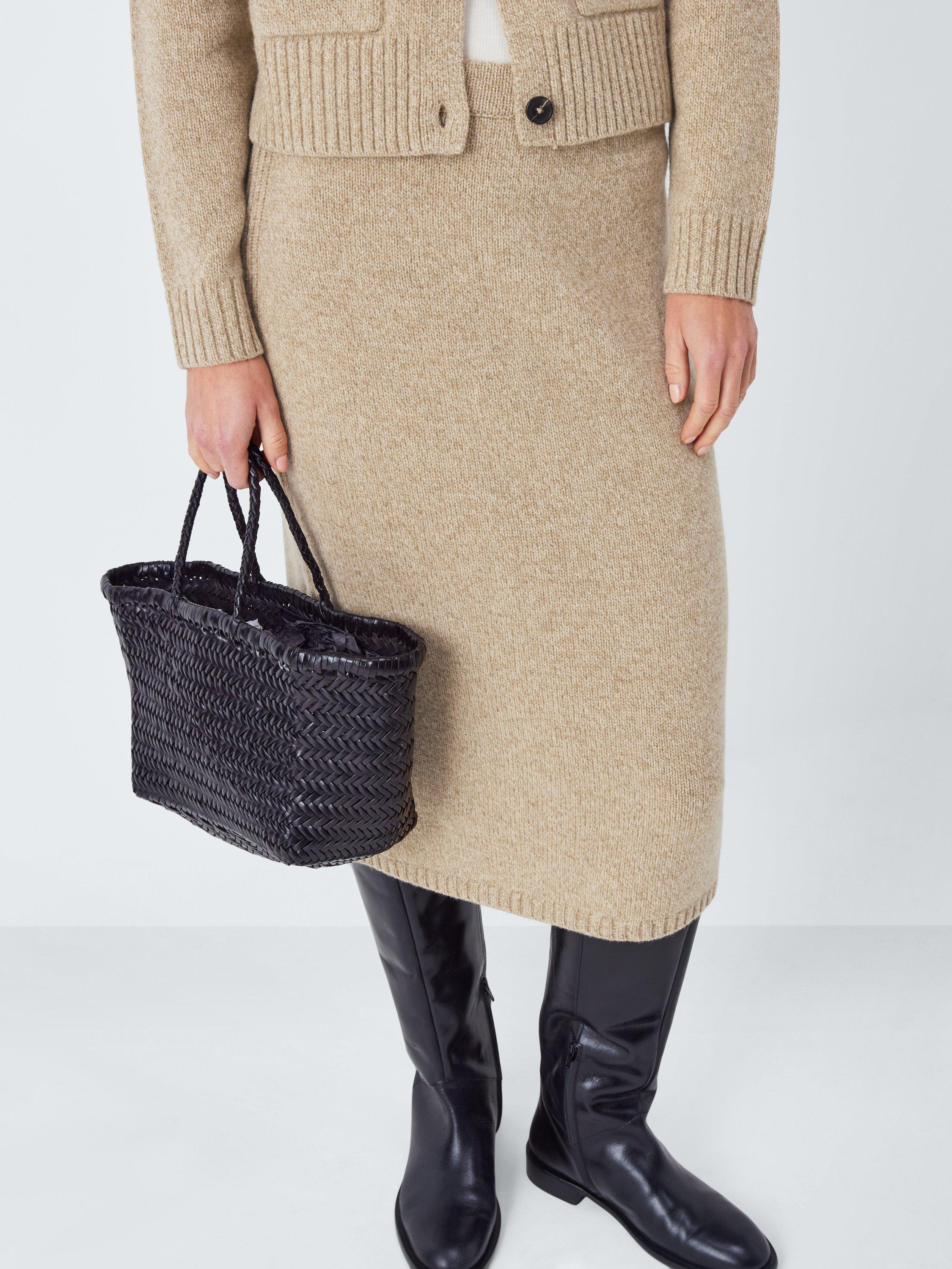Product image 5 of 6, which shows John Lewis Marl Wool Blend Pencil Skirt, Natural, 8