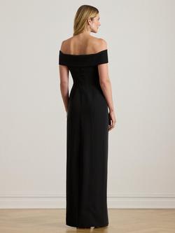 Lauren Ralph Lauren Adlar Crepe Off Shoulder Maxi Dress - view 2, Black