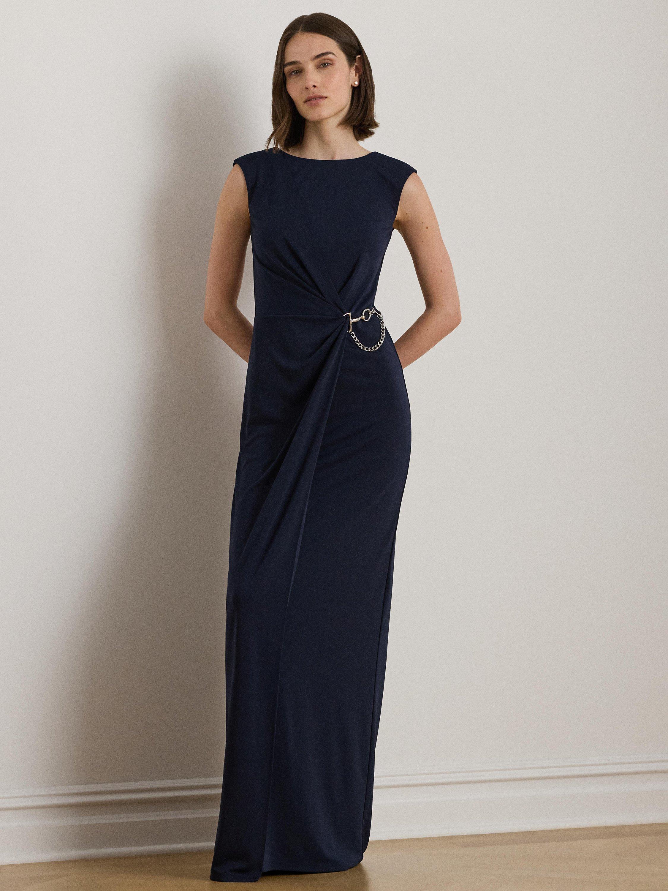 Lauren Ralph Lauren Ebrelle Chain Trim Jersey Cap Sleeve Maxi - Main Image