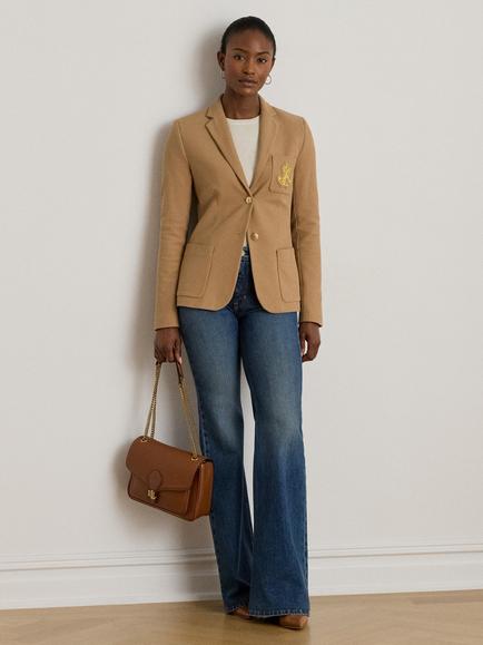 Lauren Ralph Lauren Anfisa Patch Jacquard Blazer, Camel