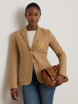 Lauren Ralph Lauren Anfisa Patch Jacquard Blazer - view 2, Camel