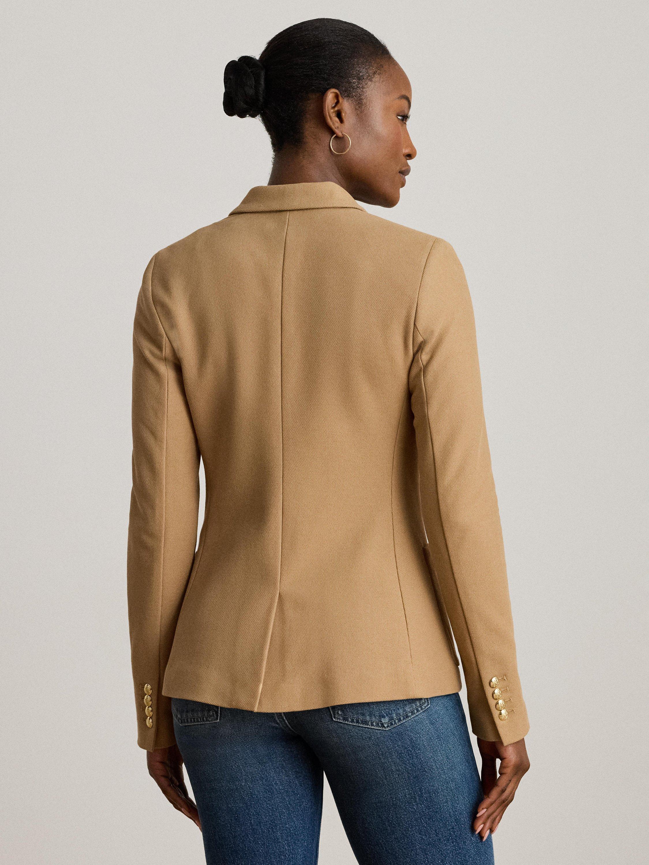 Product image 5 of 7, which shows Lauren Ralph Lauren Anfisa Bullion Jacquard Blazer, Camel, XS