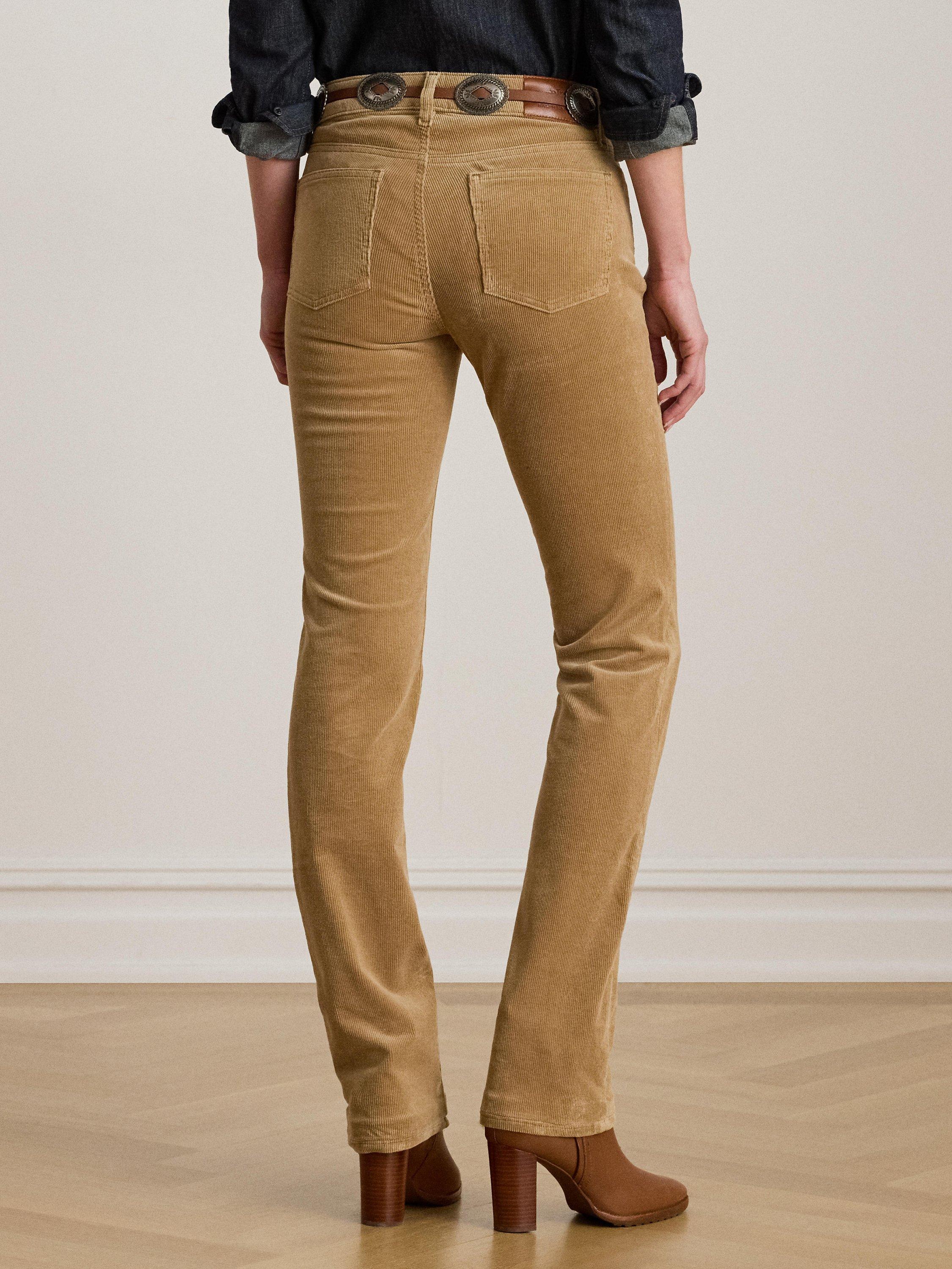 (取寄) ローレン ラルフローレン レディース プラス-サイズ コーデュロイ ミッドライズ ストレート パンツ Lauren Ralph Lauren women Plus-Size Corduroy Mid-Rise Straight Pant Classic Camel Lauren Ralph Lauren Stretch Corduroy Mid Rise Straight Trousers