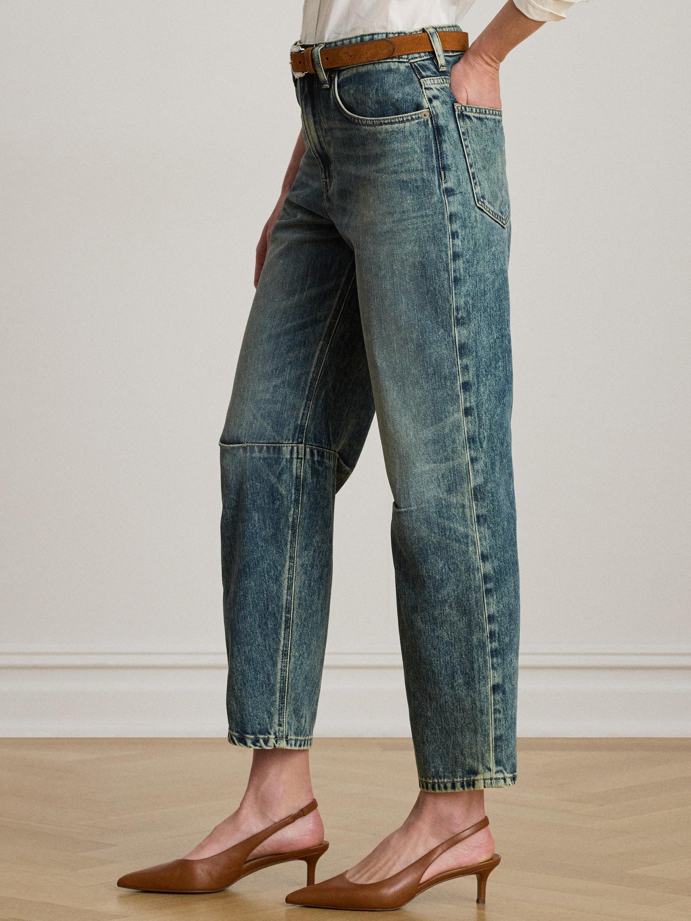 Lauren Ralph Lauren High Rise Barrel Leg Jeans, Haze Wash