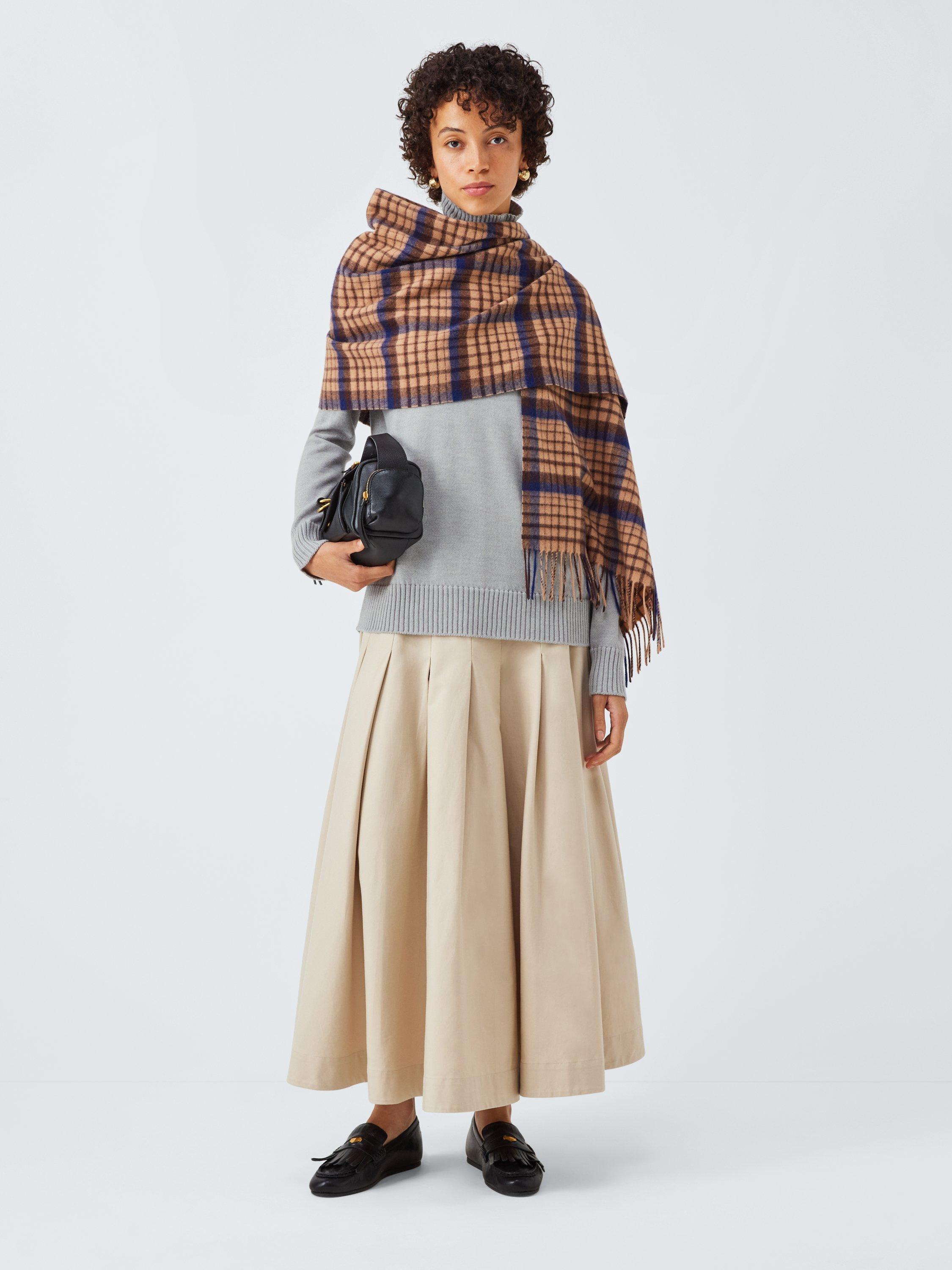 Product image 3 of 6, which shows MM by MaxMara Mino Funnel Neck Pure Wool Jumper, Light Grey, M