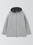 MM Sottile Wool Blend Hoodie, Light Grey