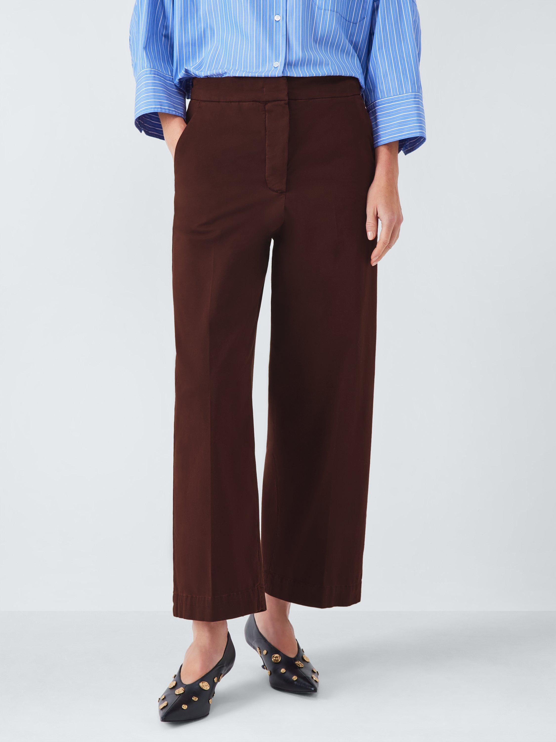 Weekend MaxMara Tunis Cotton Blend Trousers, Burgundy