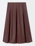 MM Nocera Faux Leather Skirt, Burgundy