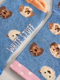White Stuff Puppy Print Cotton Blend Novelty Socks