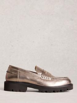 White Stuff Laura Chunky Loafers, Pewter