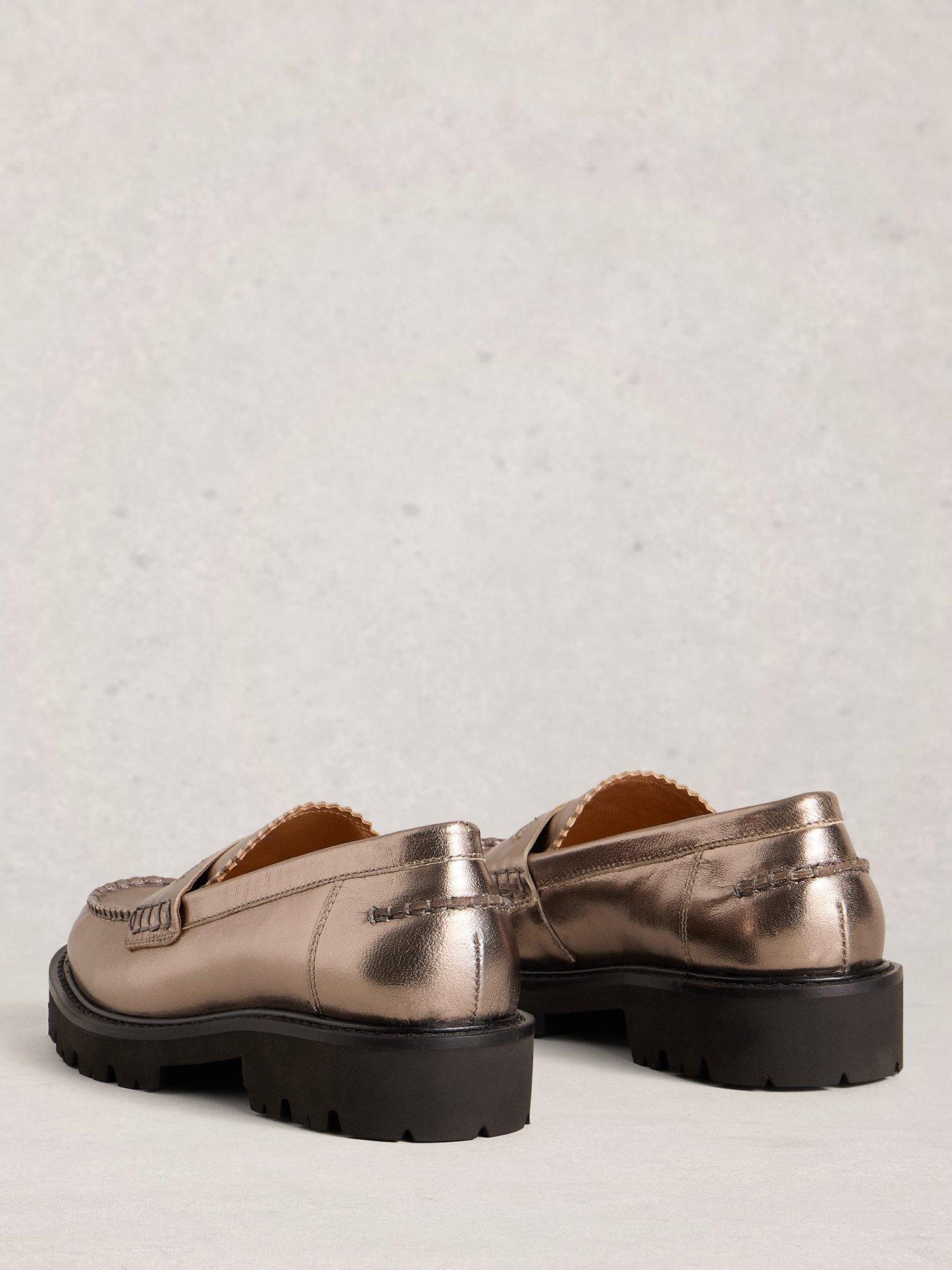 Product image 2 of 4, which shows White Stuff Laura Chunky Loafers, Pewter, 4