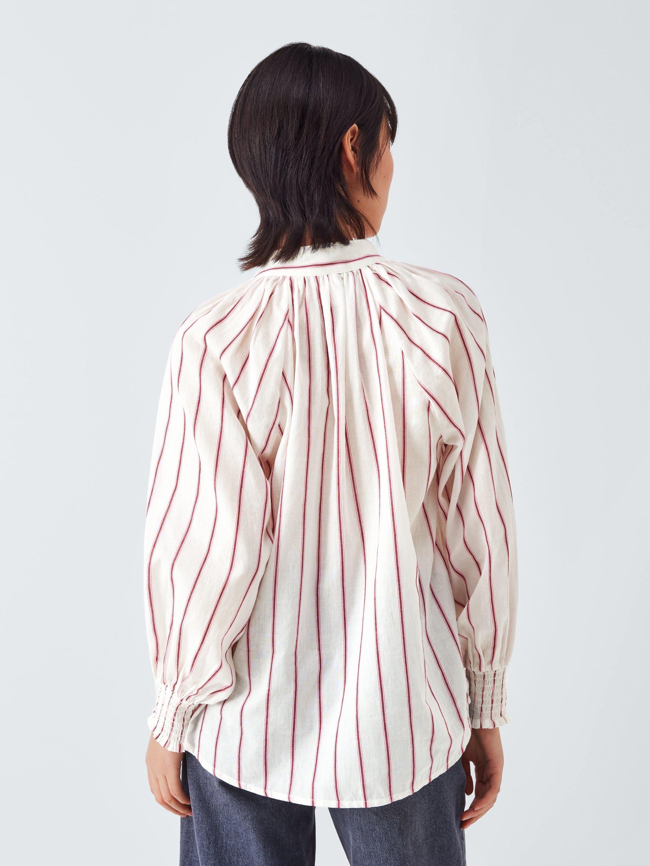 Product image 2 of 6, which shows AND/OR Harriet Stripe Top, Pink/Multi, 6