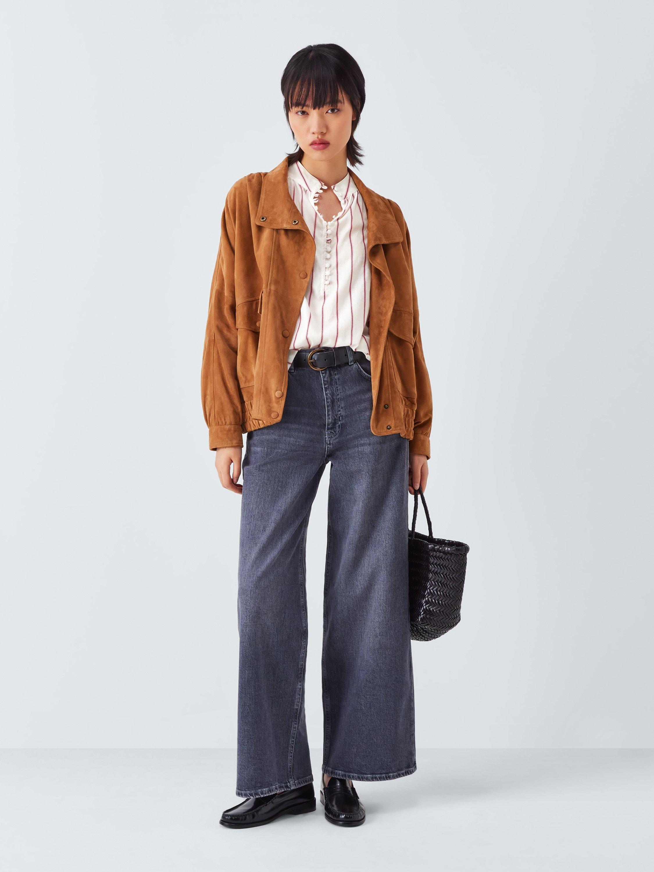 Product image 3 of 6, which shows AND/OR Harriet Stripe Top, Pink/Multi, 6