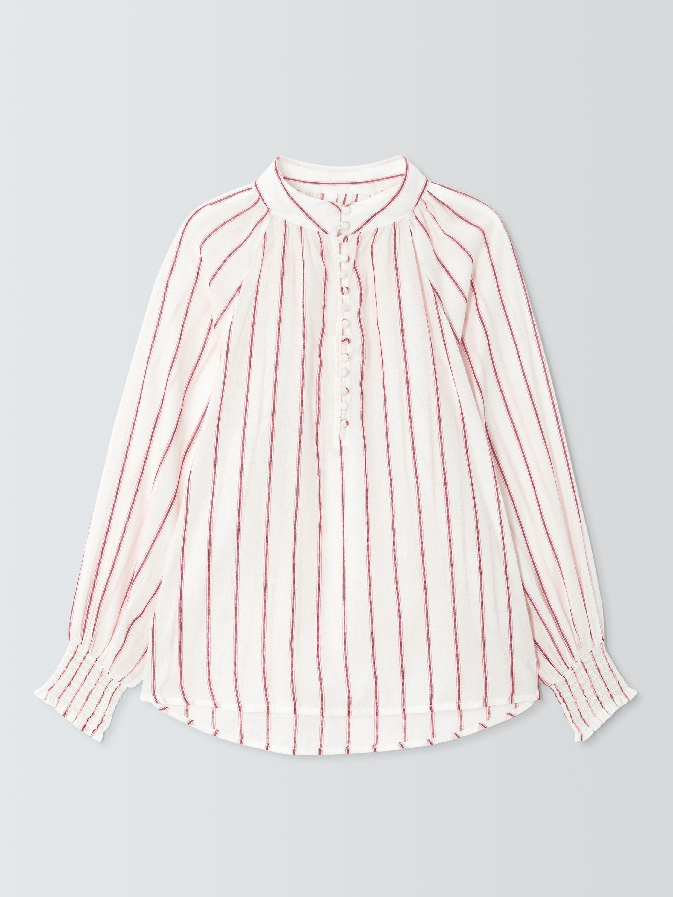 Product image 4 of 6, which shows AND/OR Harriet Stripe Top, Pink/Multi, 6