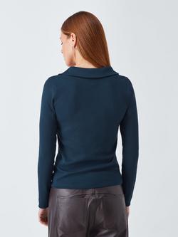AND/OR Henley Long Sleeve Top, Navy - view 2, Navy
