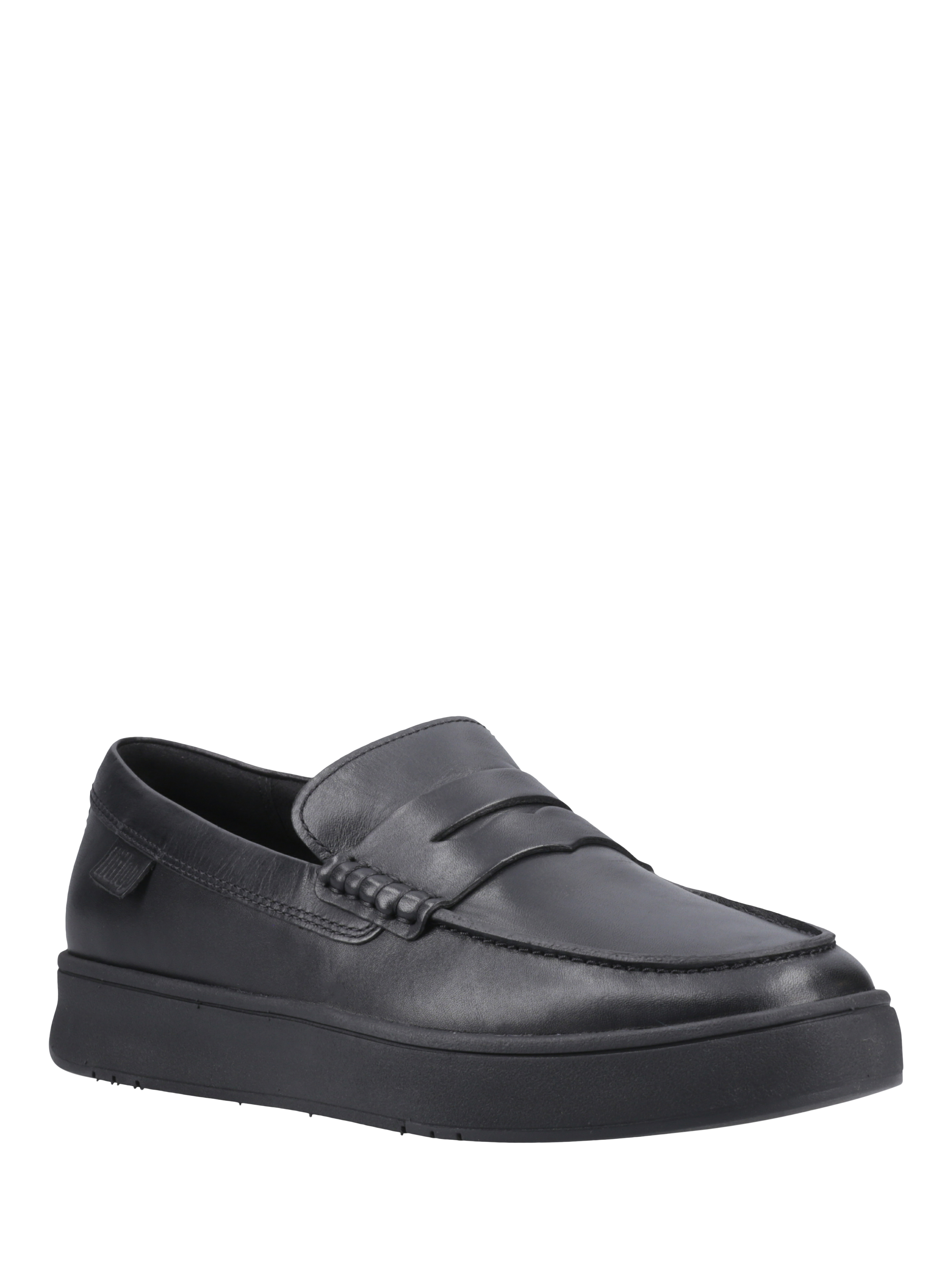 Product image 2 of 5, which shows FitFlop Rally Leather Loafers, Black, 7