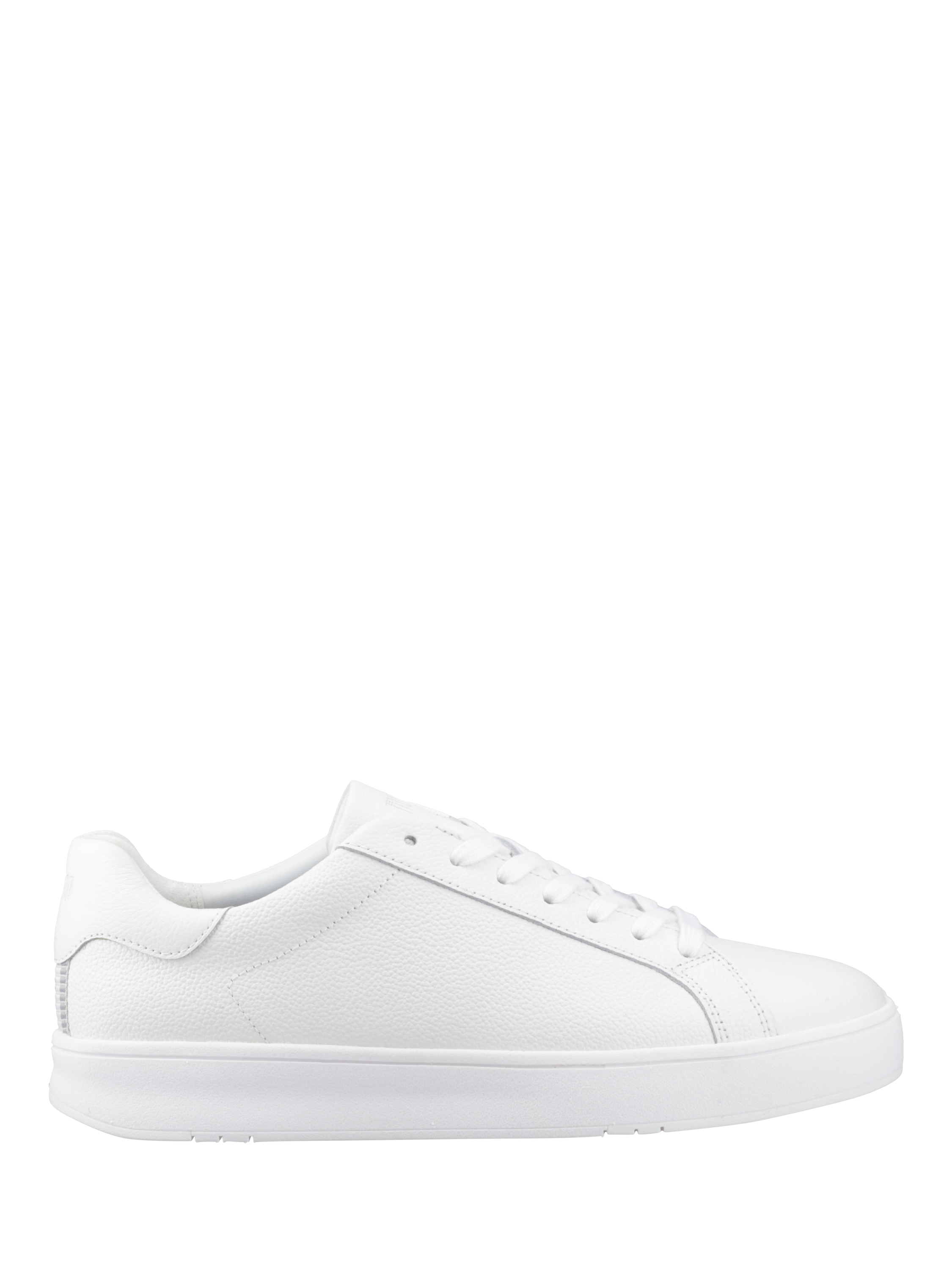 Product image 1 of 5, which shows FitFlop Rally II Lace Up Leather Trainers, White, 7
