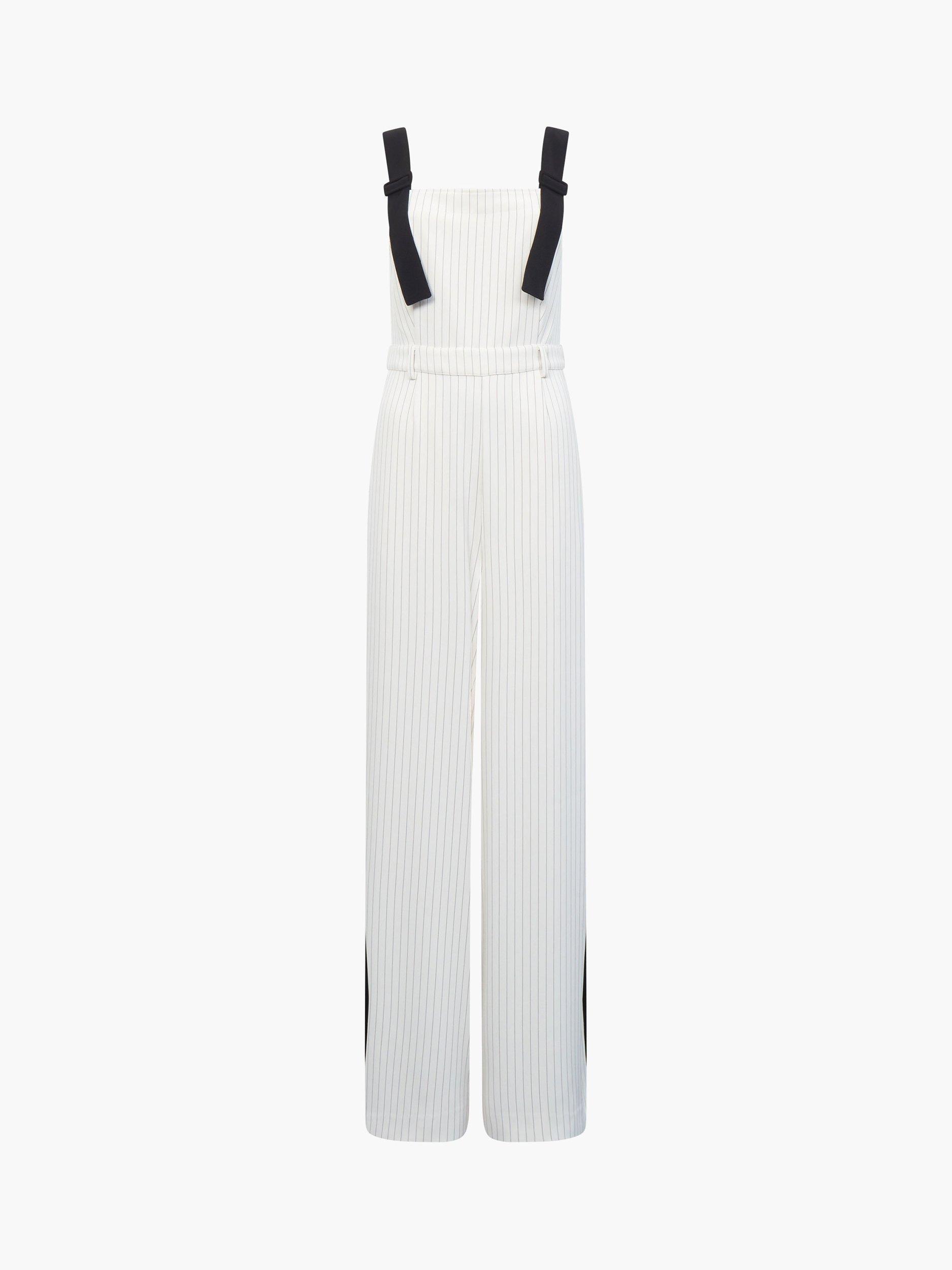 Product image 5 of 5, which shows French Connection Mara Vinnie Pinstripe Suiting Jumpsuit, White/Multi, 6