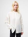 French Connection Emina Chiffon Embroidered Long Sleeve Shirt