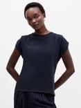 French Connection Rallie Shoulder Pad Tank Top, Navy