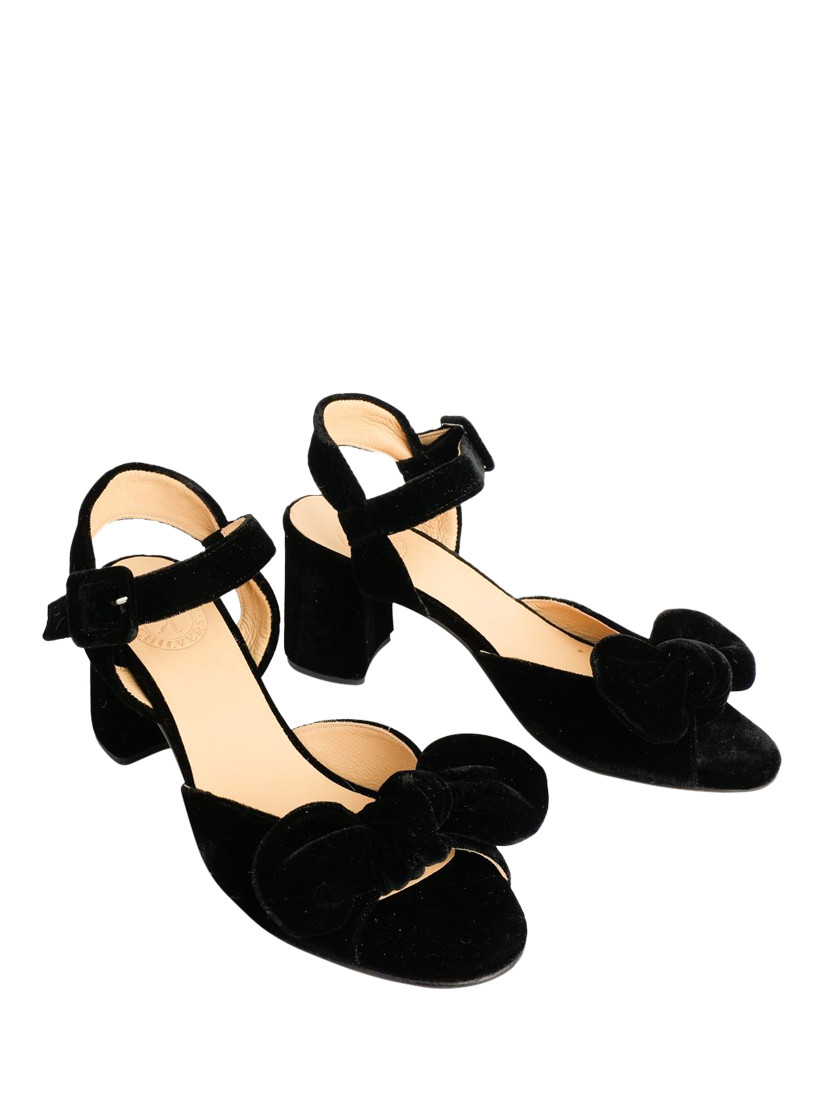 Product image 4 of 5, which shows Penelope Chilvers Minnie Block Heel Sandal , Black, 5