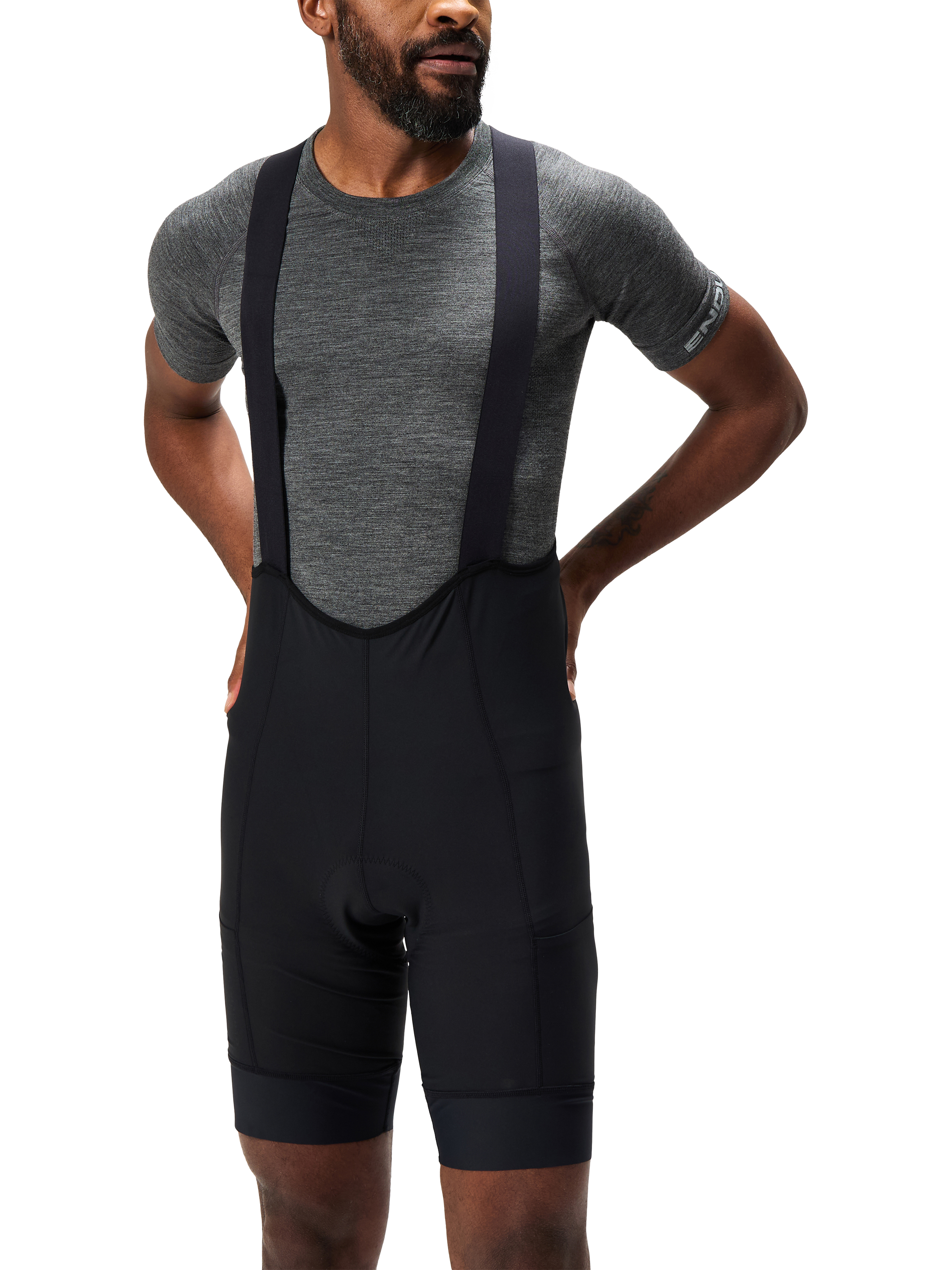Product image 1 of 3, which shows Endura Men's Loop Bibshort, Bk Black, L