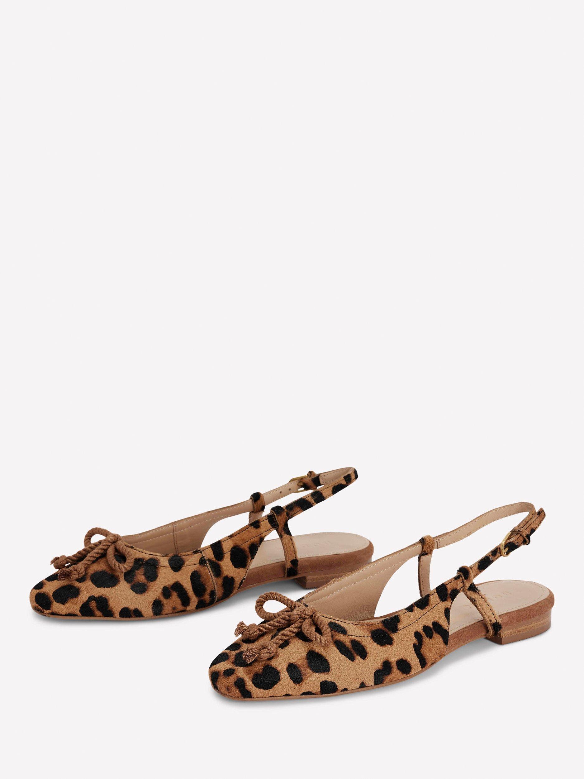 Product image 2 of 5, which shows Boden Easy Leopard Slingback Flats, Brown/Multi, 4