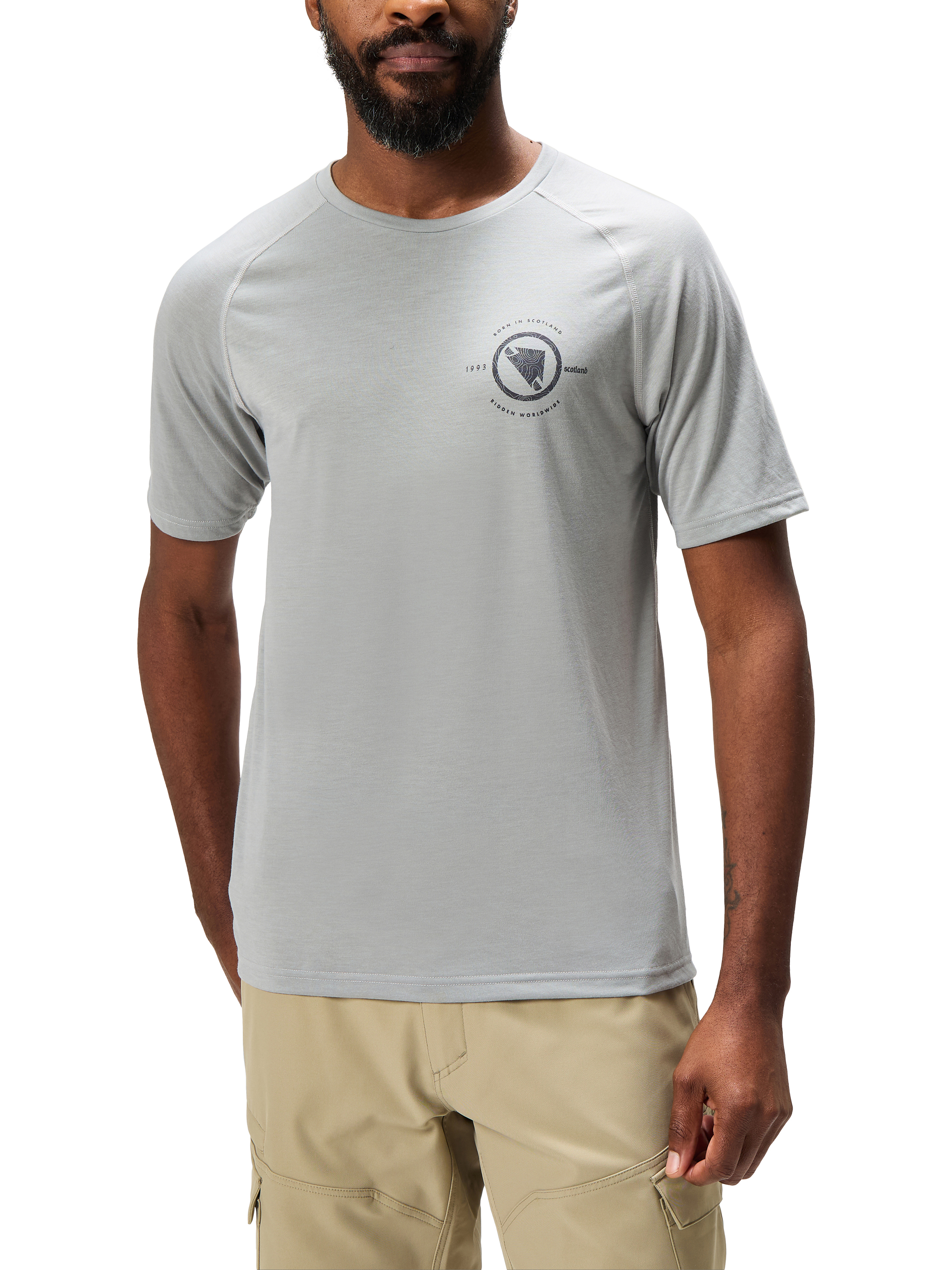 Product image 1 of 5, which shows Endura Loop Short Sleeve T-Shirt, Grey, S