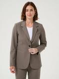KAFFE Sakura Single Breasted Blazer, Mid Brown