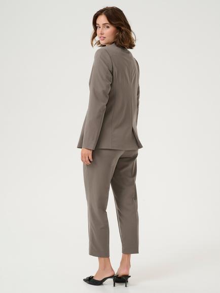 KAFFE Sakura Single Breasted Blazer, Mid Brown - view 2, Mid Brown