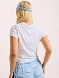 Juicy Couture Sleepover Club Pyjama & Eye Mask Set, White/Powder Blue