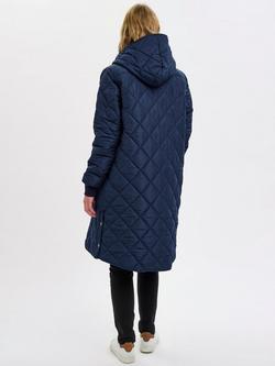 KAFFE Tilla Quilted Coat, Midnight Marine - view 2, Midnight Marine