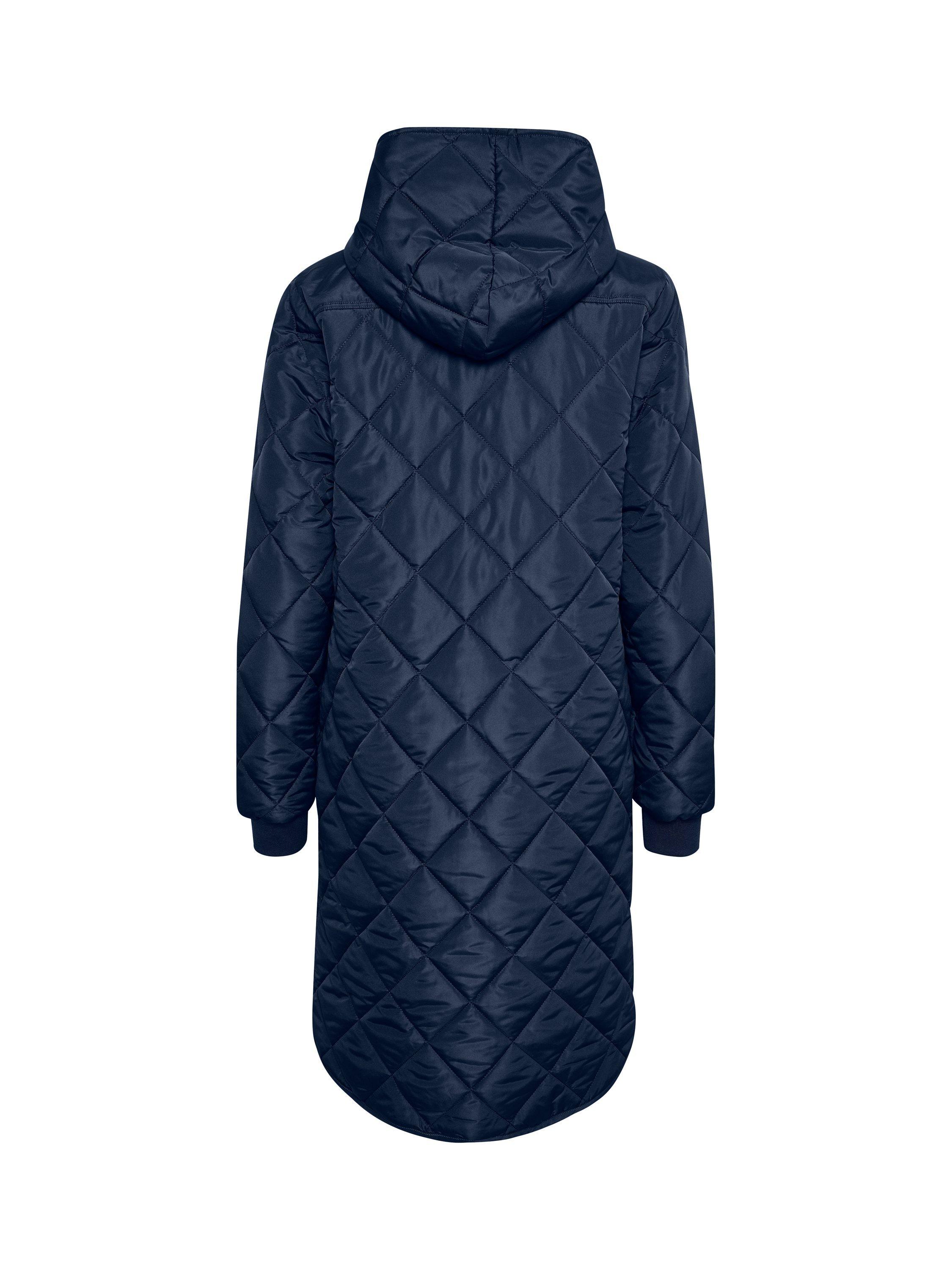 Product image 6 of 6, which shows KAFFE Tilla Quilted Coat, Midnight Marine, XS