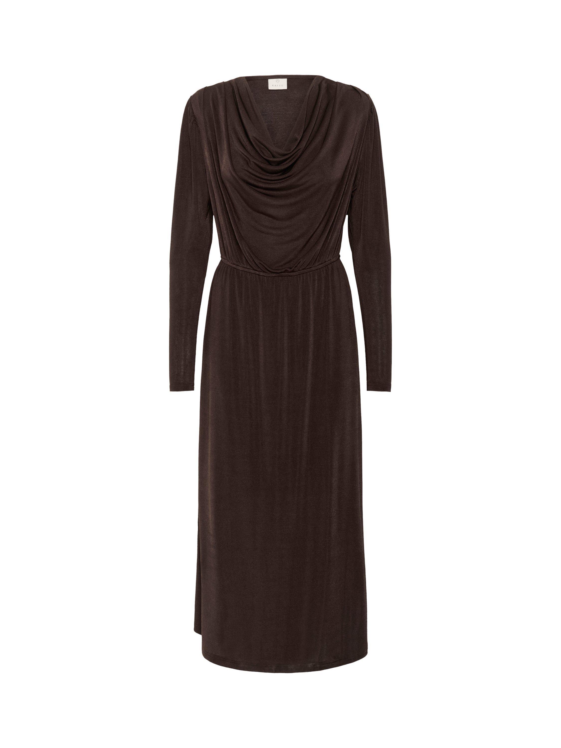 Product image 4 of 5, which shows KAFFE Gina Jersey Midi Dress, Black Coffee, XS