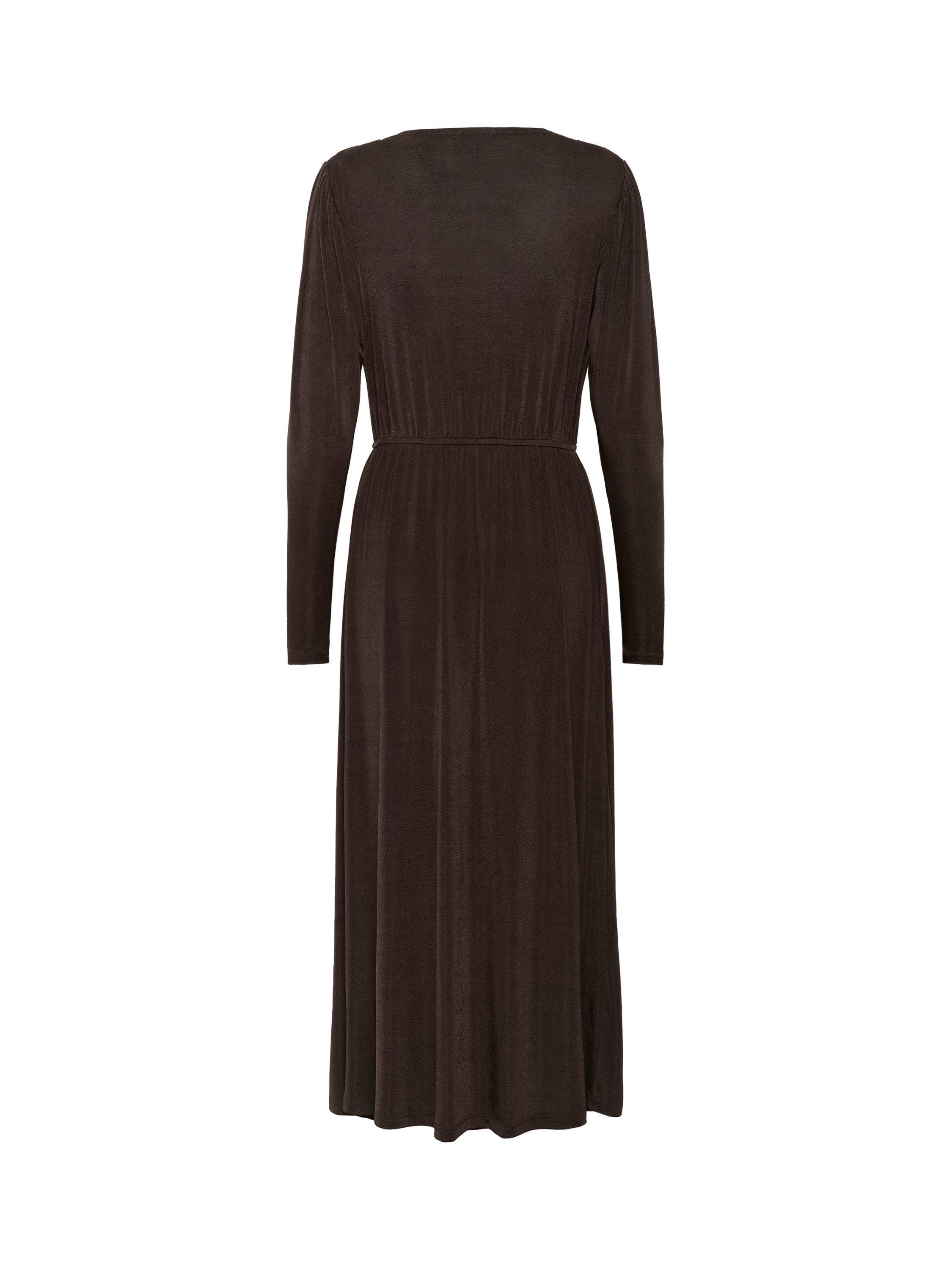 Product image 5 of 5, which shows KAFFE Gina Jersey Midi Dress, Black Coffee, XS