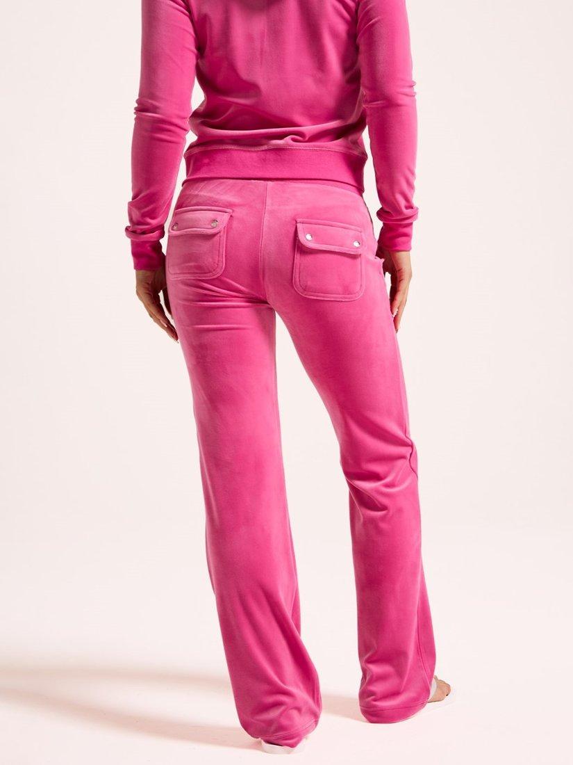 Product image 2 of 4, which shows Juicy Couture Del Ray Velour Joggers, Very Berry, XS