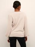 KAFFE Lone Fine Knit Jumper, Natural Beige