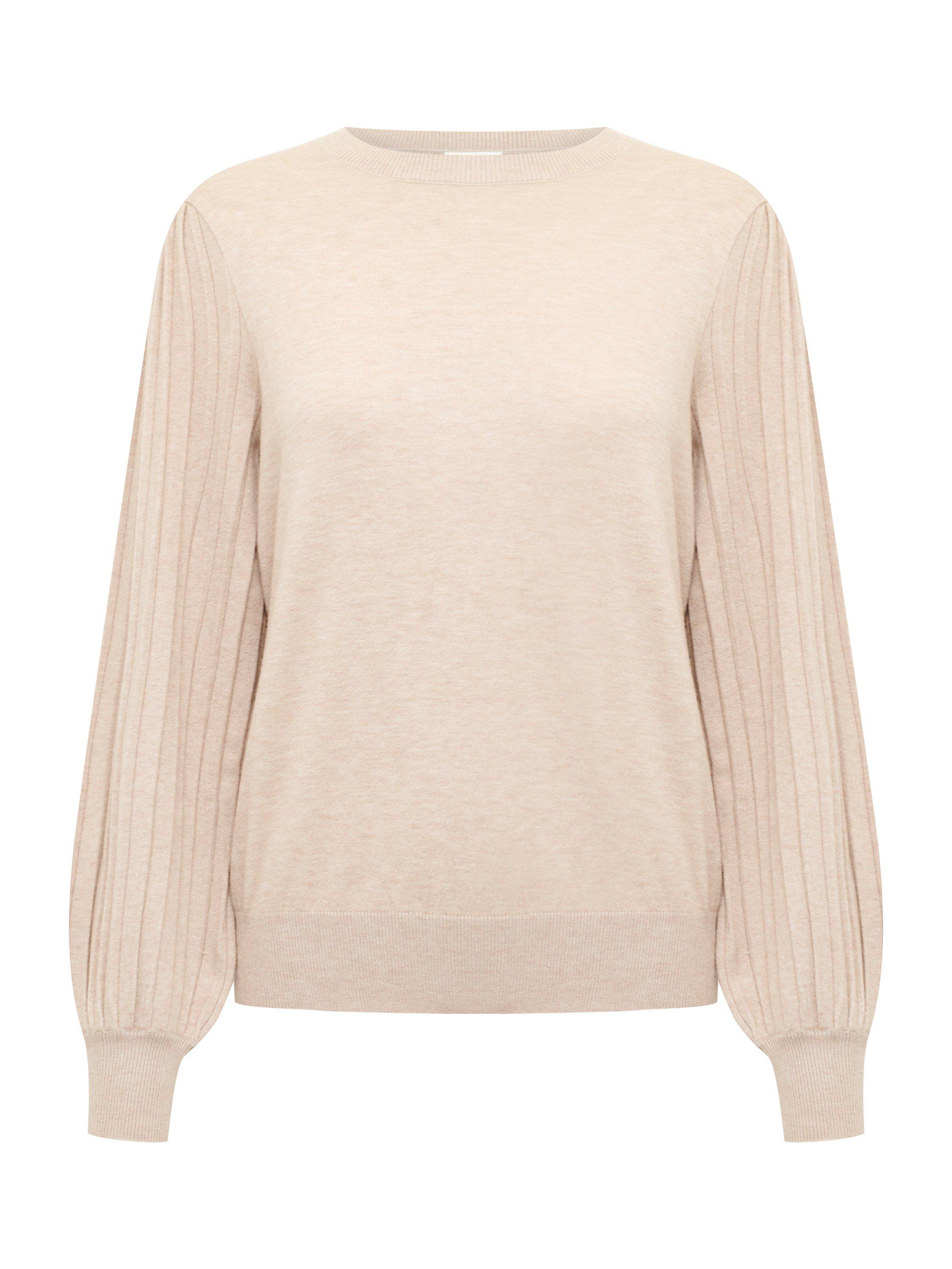 Product image 5 of 6, which shows KAFFE Lone Fine Knit Jumper, Natural Beige, XS