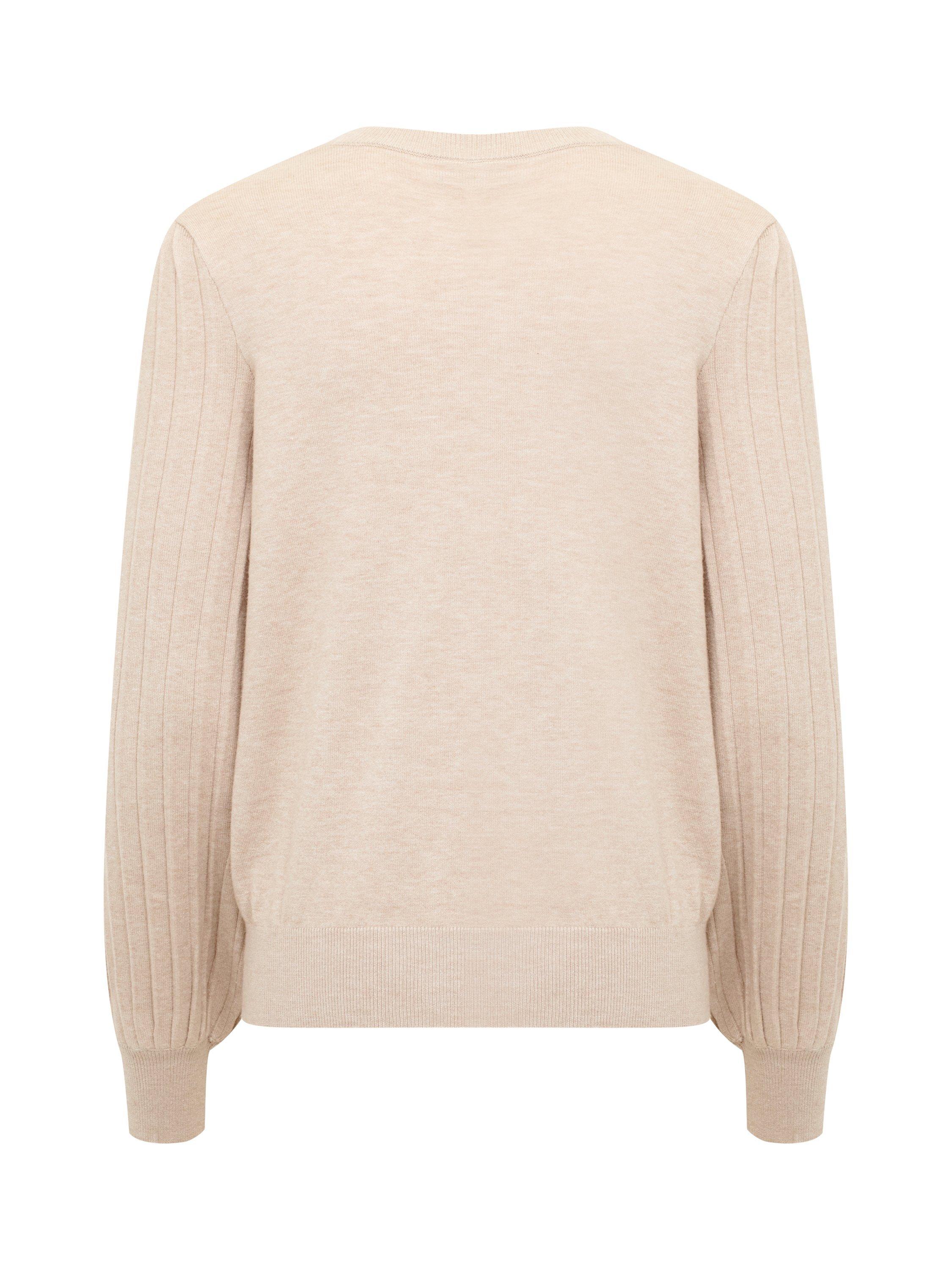 Product image 6 of 6, which shows KAFFE Lone Fine Knit Jumper, Natural Beige, XS