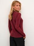 KAFFE Olga Shimmer Blouse, Mid Red