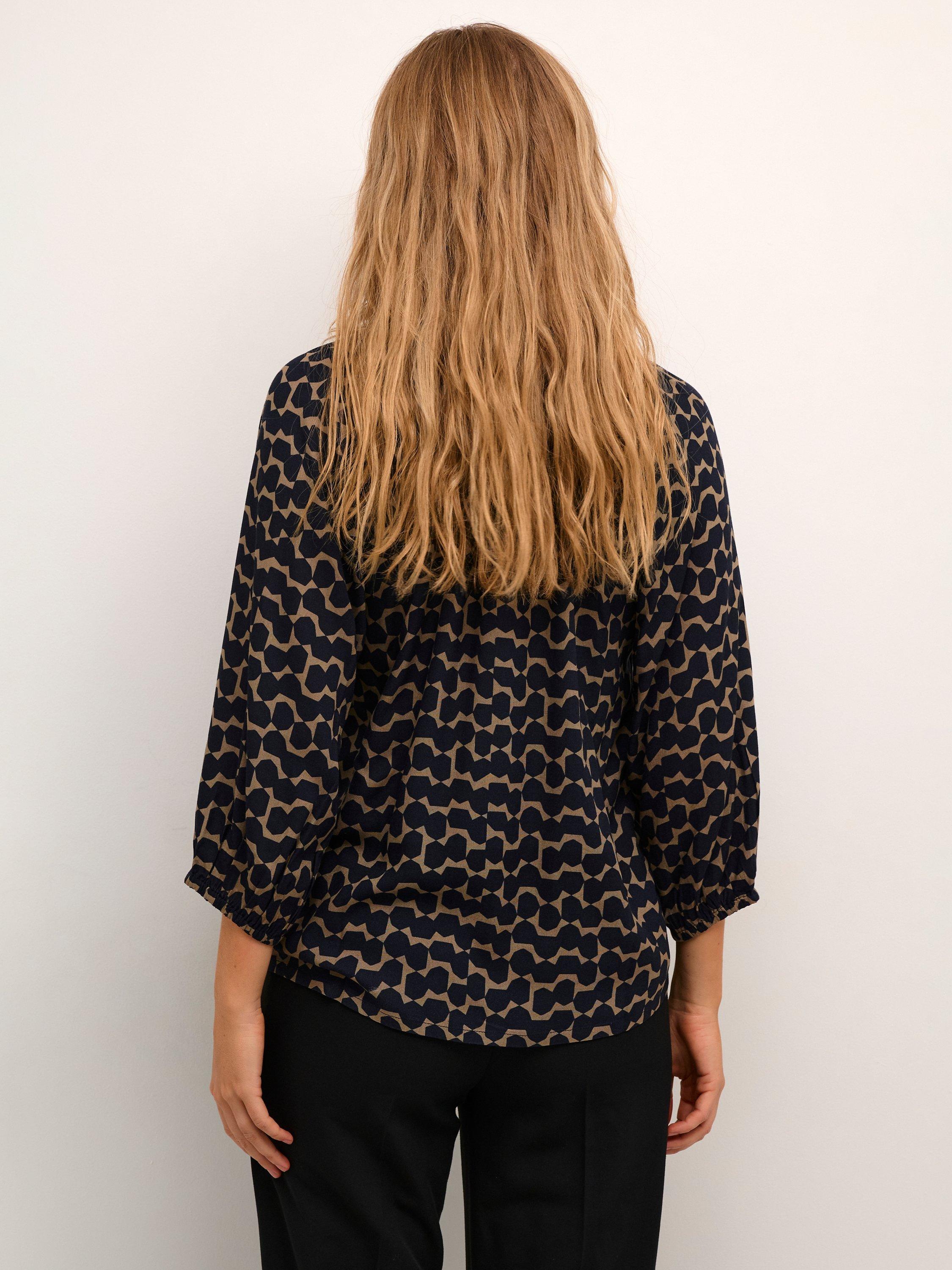 Product image 2 of 6, which shows KAFFE Sigrid Abstract Pattern Blouse, Multi, 8